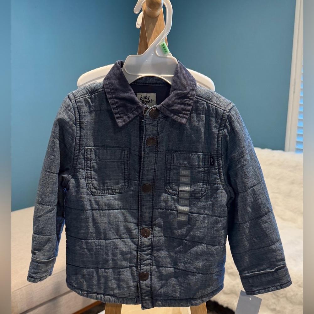 Osh Kosh B’gosh quilted jean shacket NWT